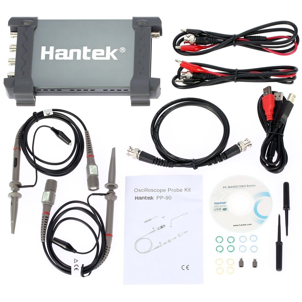 Hantek 4CH​ PC USB oscilloscope function/Arb. waveform gene