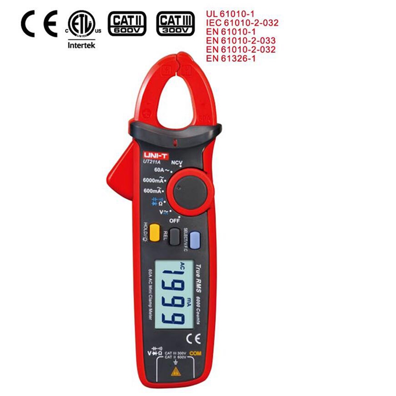 <b>UT211A True RMS Mini Clamp Meters</b>